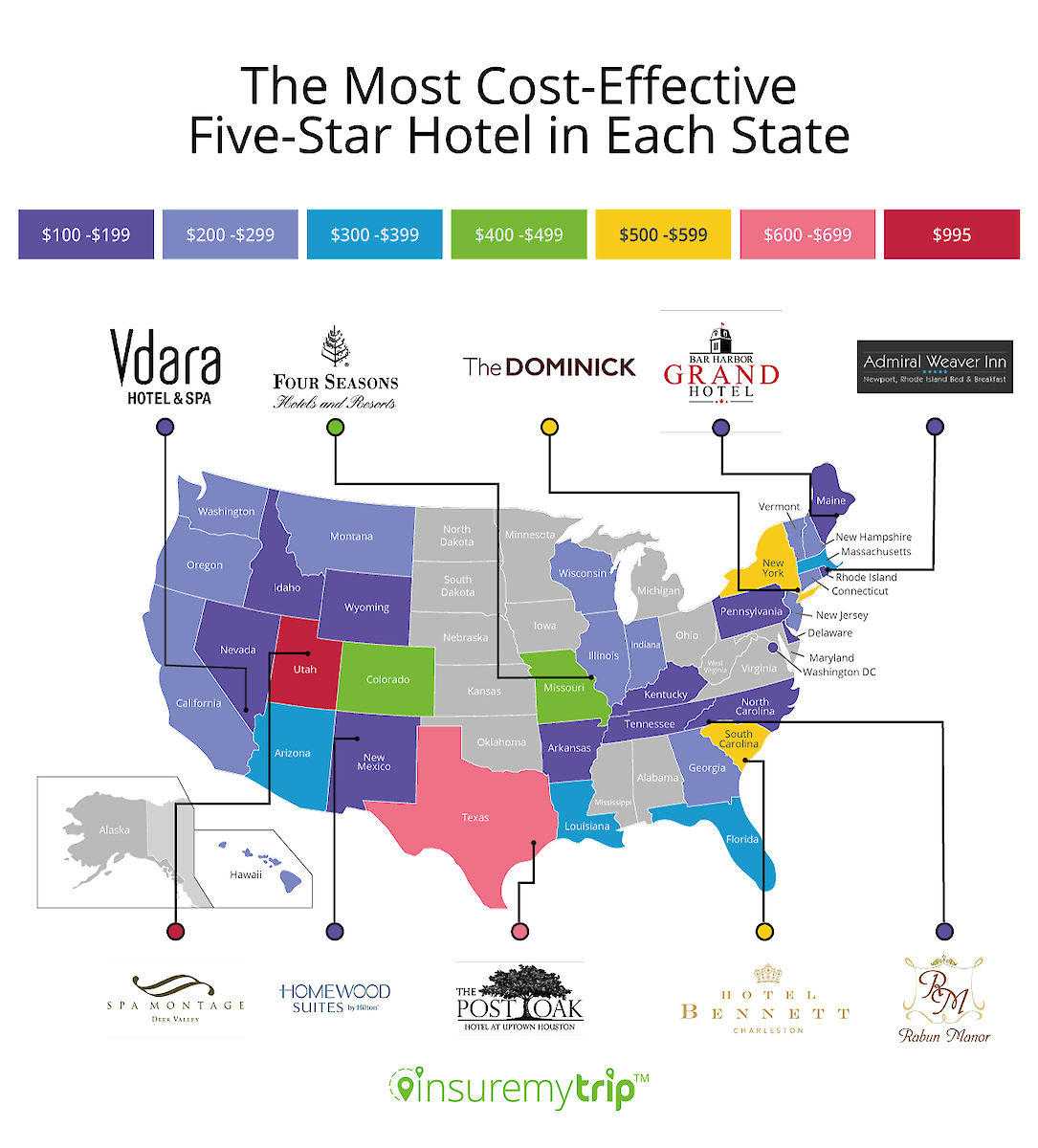 Most Affordable 5-Star Hotel in Each State