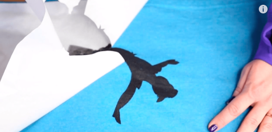 Peeling Away the Freezer Paper From T-Shirt